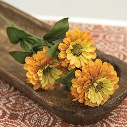 Golden Zinnia Spray 235 - The Fox Decor