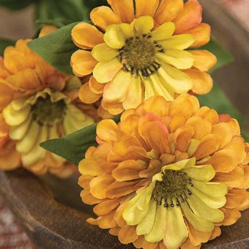 Golden Zinnia Spray 235 - The Fox Decor