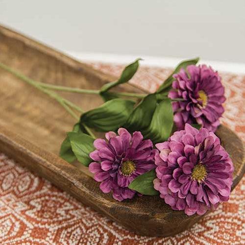 Plum Zinnia Spray 235 - The Fox Decor