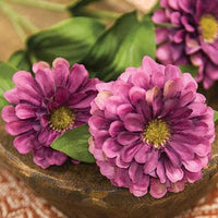 Plum Zinnia Spray 235 - The Fox Decor
