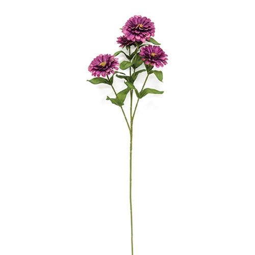 Plum Zinnia Spray 235 - The Fox Decor