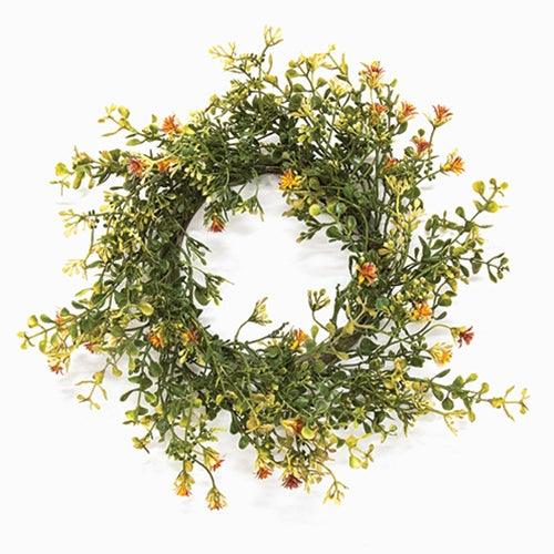 Golden Fall Buds & Baby's Grass Candle Ring 45 - The Fox Decor