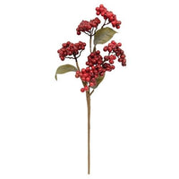 Burgundy Berry Cluster Spray 16 - The Fox Decor