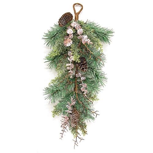 Icy Woodland Pine & Eucalyptus Teardrop - The Fox Decor