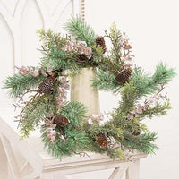 Icy Woodland Pine & Eucalyptus Wreath 22 - The Fox Decor