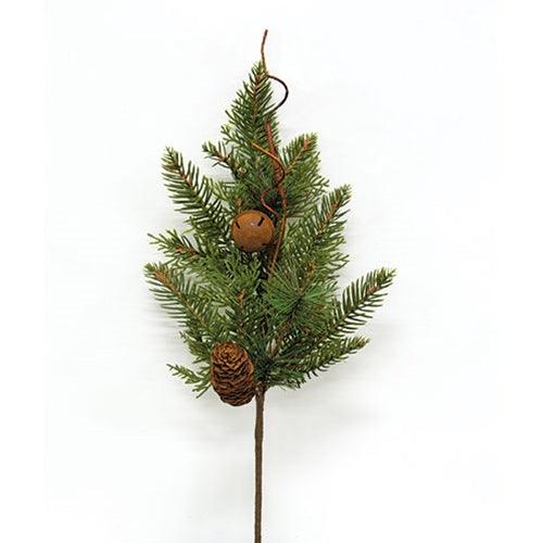 Rustic Cedar & Pine Bell Spray 21 - The Fox Decor