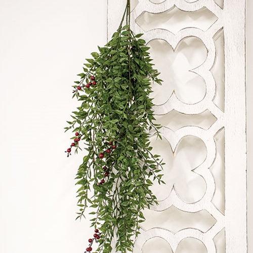 Lady Ruscus & Berries Hanging Bush 36 - The Fox Decor