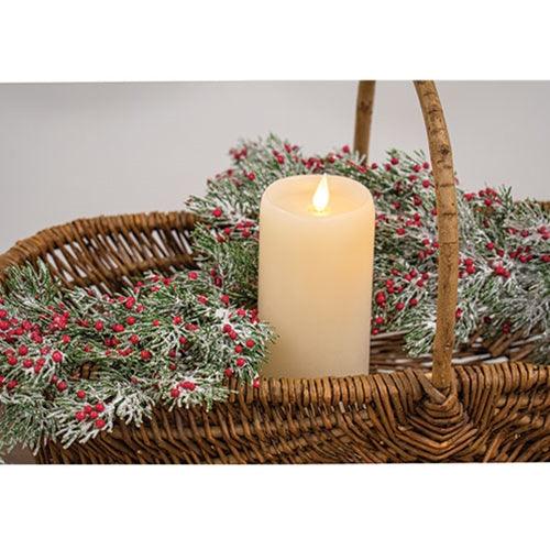 Frosted Pepper Berry and Pine Garland 5ft - The Fox Decor