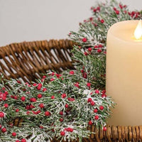 Frosted Pepper Berry and Pine Garland 5ft - The Fox Decor