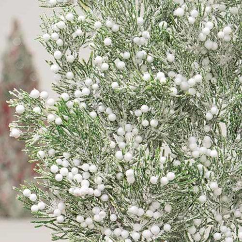 Frosted Snowberry and Pine Spray 26 - The Fox Decor