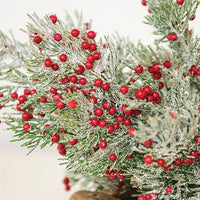 Frosted Pepper Berry & Pine Spray 14 - The Fox Decor