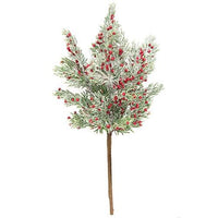 Frosted Pepper Berry & Pine Spray 14 - The Fox Decor