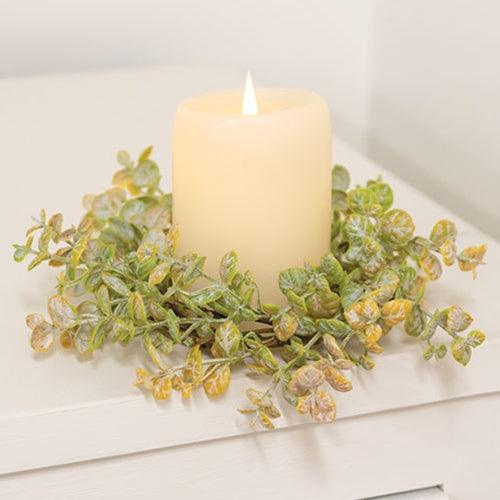 Golden Harvest Leaves Candle Ring 35 - The Fox Decor