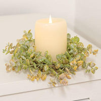 Golden Harvest Leaves Candle Ring 35 - The Fox Decor
