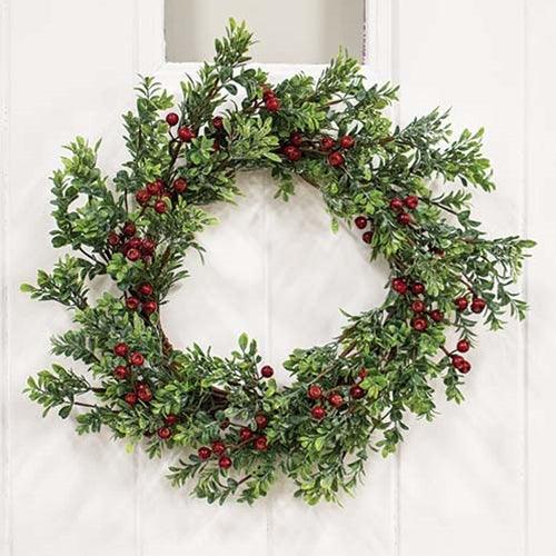 Frosted Boxwood & Gooseberry Wreath 20 - The Fox Decor