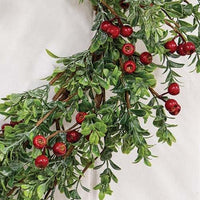 Frosted Boxwood & Gooseberry Wreath 20 - The Fox Decor