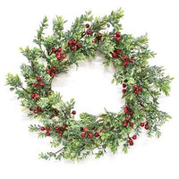Frosted Boxwood & Gooseberry Wreath 20 - The Fox Decor