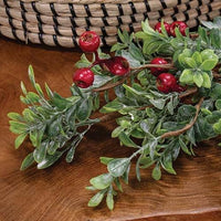 Frosted Boxwood & Gooseberry Garland 5ft - The Fox Decor