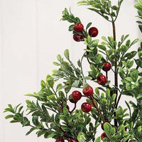 Frosted Boxwood & Gooseberry Spray 28 - The Fox Decor