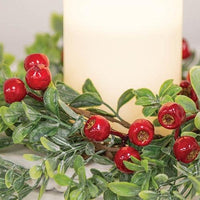 Frosted Boxwood & Gooseberry Candle Ring 35 - The Fox Decor
