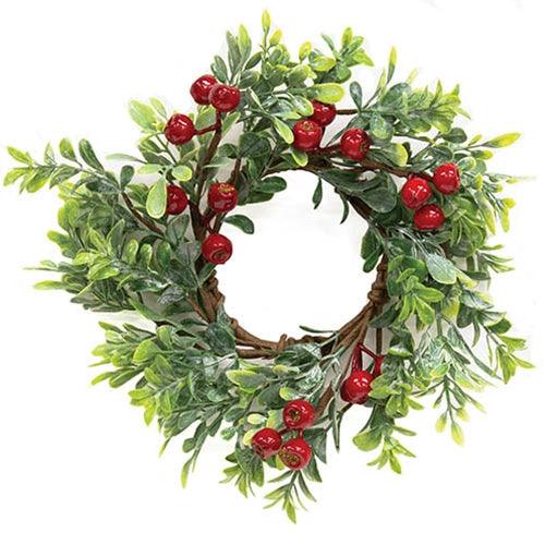 Frosted Boxwood & Gooseberry Candle Ring 35 - The Fox Decor