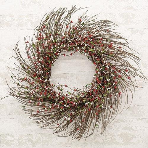 Holiday Combo Pip Twig Wreath 22 - The Fox Decor
