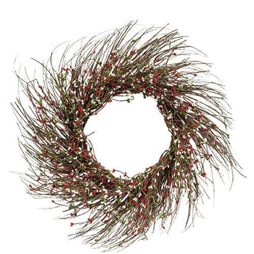 Holiday Combo Pip Twig Wreath 22 - The Fox Decor