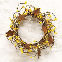 Pip Berry Ring With Stars Yellow & Cream 4 - The Fox Decor