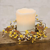 Pip Berry Ring With Stars Yellow & Cream 4 - The Fox Decor