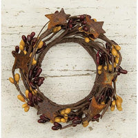Pip Berry Ring With Stars Burgundy and Old Gold 2 - The Fox Decor