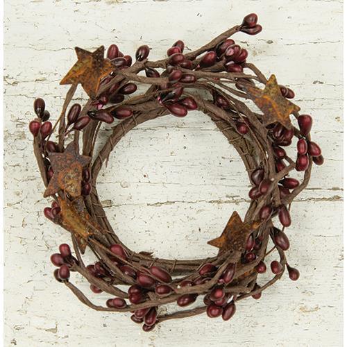 Pip Berry Ring With Stars Burgundy 2 - The Fox Decor