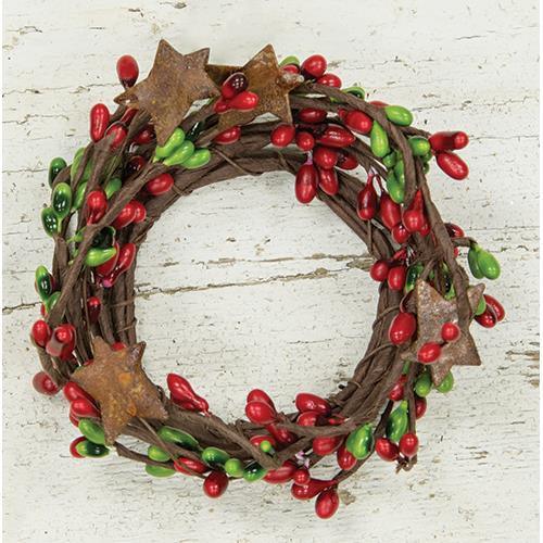 Pip Berry Ring With Stars Red and Green 2 - The Fox Decor
