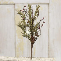 Pine & Snowflakes Pick - 12 - The Fox Decor