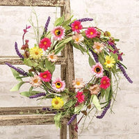Spring Mix Daisy Wreath - The Fox Decor