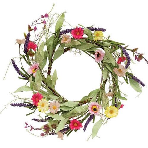 Spring Mix Daisy Wreath - The Fox Decor