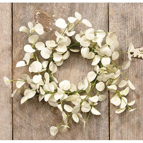 Foamy Silver Dollar Wreath Cream 16 - The Fox Decor