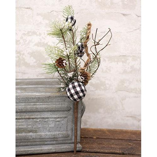 Black & White Country Gingham Bells Pick - The Fox Decor