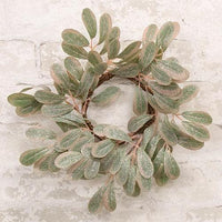 Sparkle Holiday Mistletoe Candle Ring - The Fox Decor