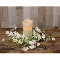 White Wild Flowers and Silver Dollar Wreath 14 - The Fox Decor