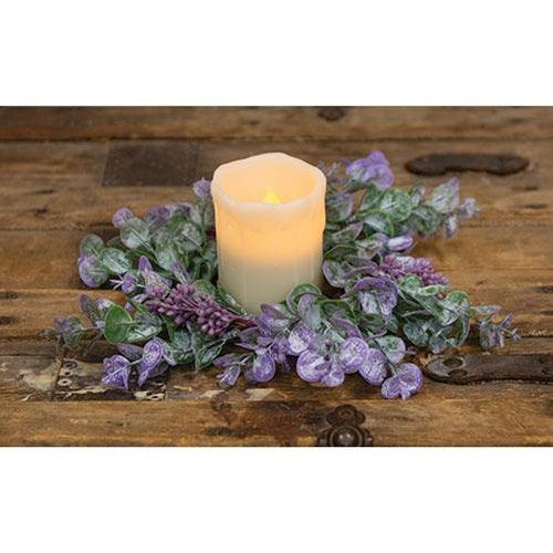 Lavender Eucalyptus with Seeds Candle Ring - The Fox Decor