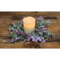 Lavender Eucalyptus with Seeds Candle Ring - The Fox Decor