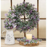 Lavender Eucalyptus with Seeds Candle Ring - The Fox Decor