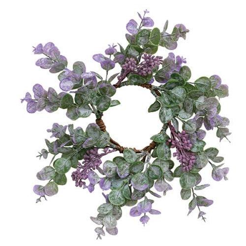 Lavender Eucalyptus with Seeds Candle Ring - The Fox Decor