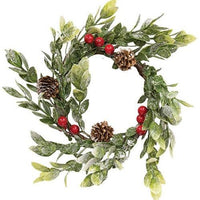 Snowy Boxwood & Berry Ring - The Fox Decor