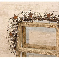 Pip Berry Garland With Stars Farmhouse Mix 40 - The Fox Decor