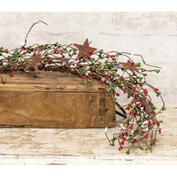 Pip Berry Garland With Stars Holiday Combo 40 - The Fox Decor