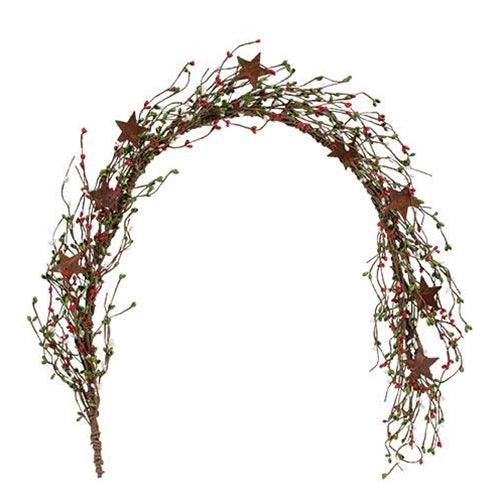 Pip Berry Garland With Stars Holiday Combo 40 - The Fox Decor
