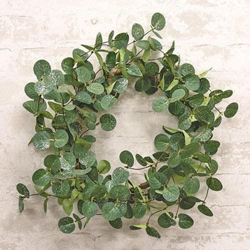 Snowy Silver Dollar Leaves Wreath 20 - The Fox Decor