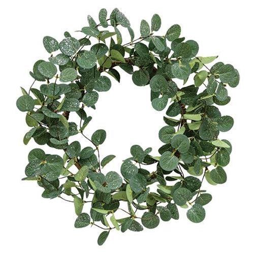Snowy Silver Dollar Leaves Wreath 20 - The Fox Decor