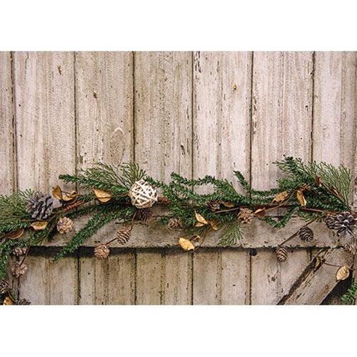 Birch Cone Pod & Glitter Rattan Ball Garland - The Fox Decor